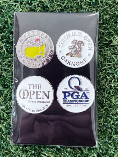 4er set flache golfball marker - golfball,