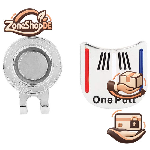 Golfball marker hat clip - golfball-marker,